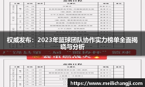 权威发布：2023年篮球团队协作实力榜单全面揭晓与分析