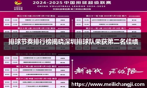 排球节奏排行榜揭晓深圳排球队荣获第二名佳绩