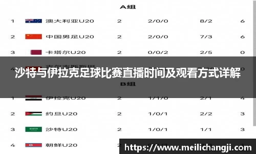 沙特与伊拉克足球比赛直播时间及观看方式详解
